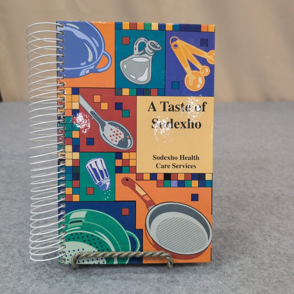 A Taste of Sodexho Health Care Services Spiral Cookbook Signed by Chefs - Picture 1 of 3